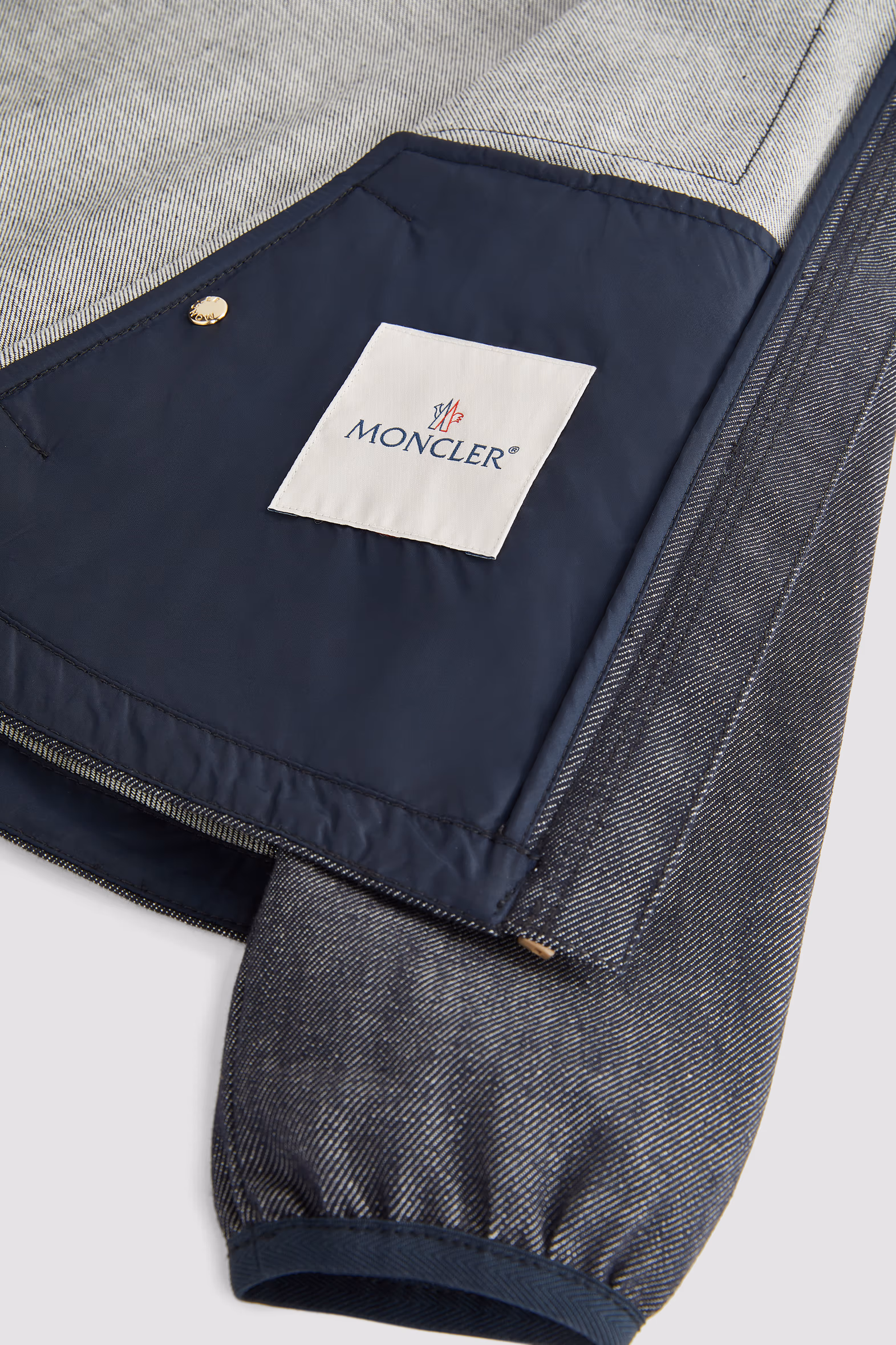 Direna Hooded Denim Jacket Girl Denim Blue Moncler 6